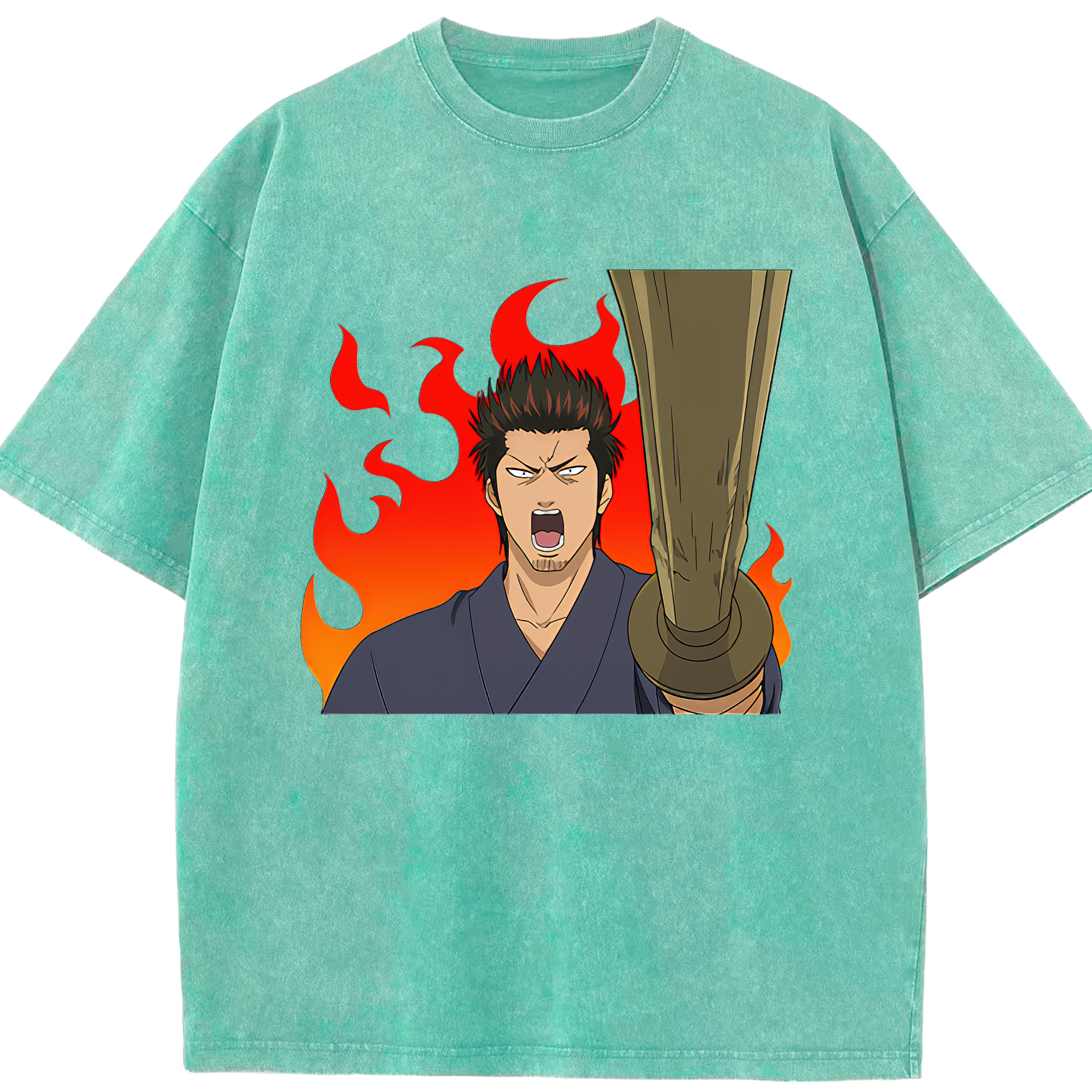 （画像用） ぎんたま 坂田銀時（さかたぎんとき） 神楽 志村新八（しむら しんぱち） GINTAMA Sakata Gintoki Kagura Shimura Shinpachi 綿100% ヴィンテージ風 半袖Tシャツ（フロントプリント）